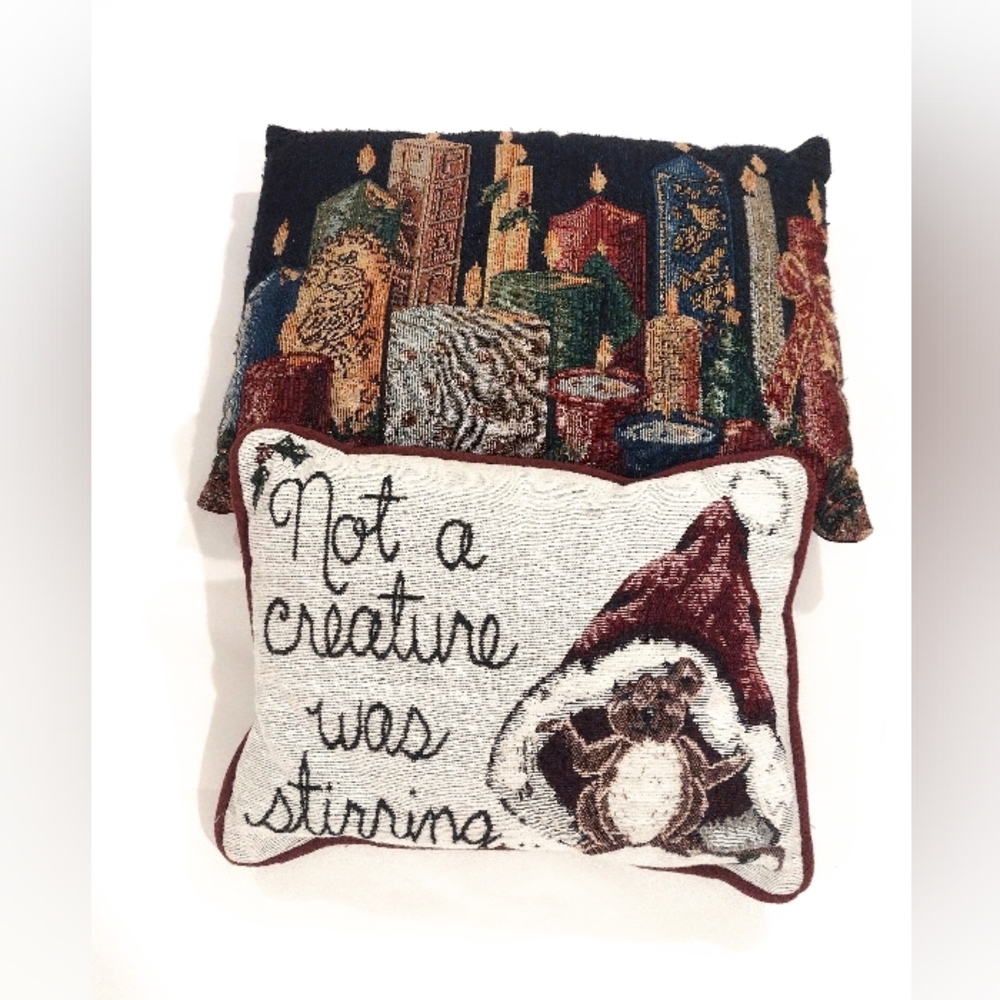 Two Christmas / Holiday Throw Pillows